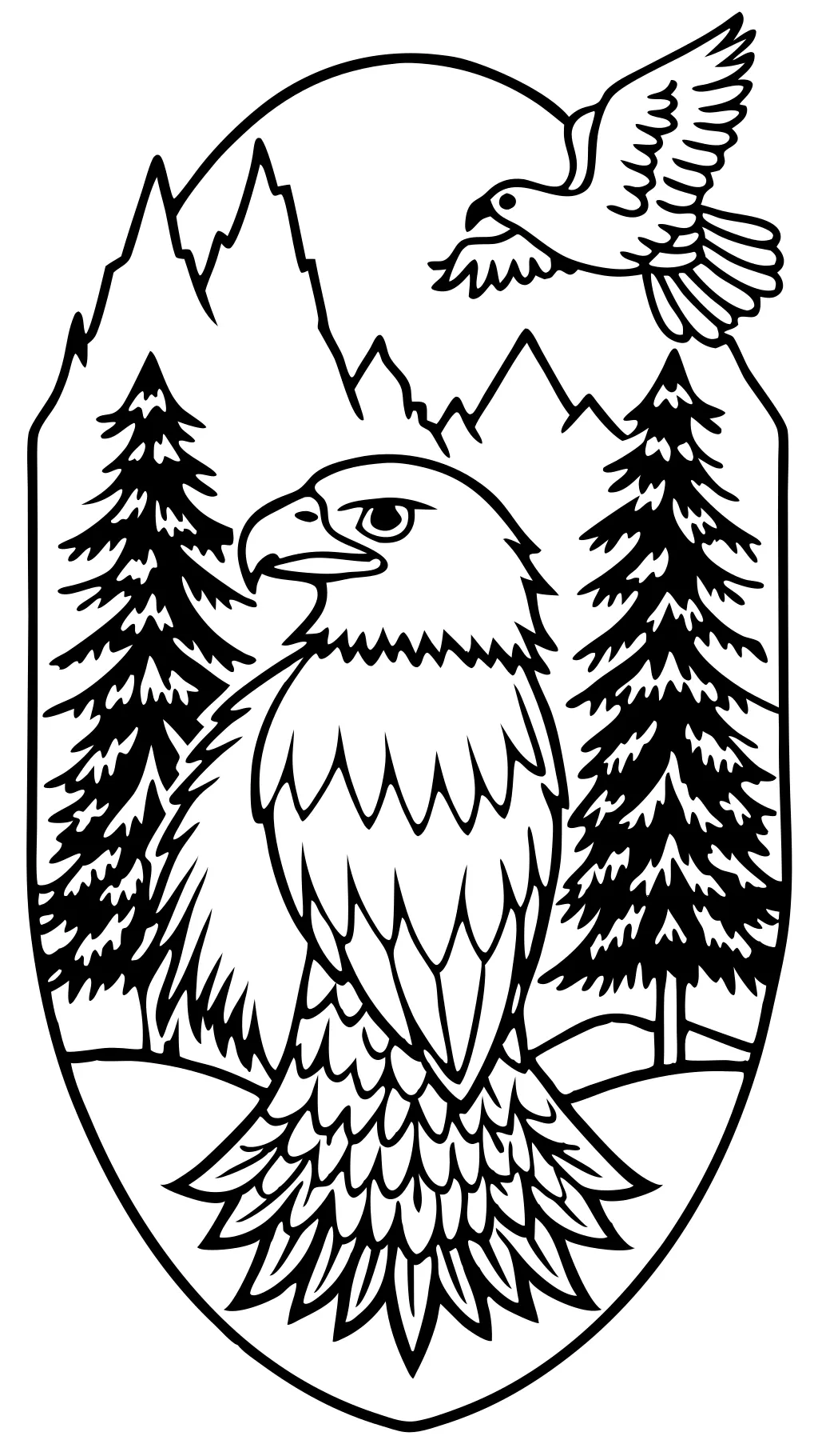 coloring pages of bald eagles